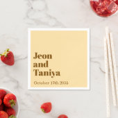Personalisierter Name Simple Modern MInimal Weddin Serviette (Beispiel)