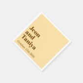 Personalisierter Name Simple Modern MInimal Weddin Serviette (Ecke)