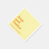 Personalisierter Name Simple Modern MInimal Weddin Serviette (Ecke)