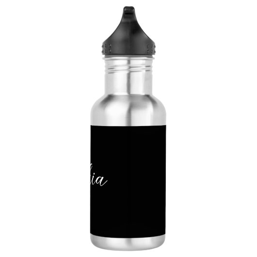 Personalisierter Name Skript Black Wedwater Edelstahlflasche (Rechts)