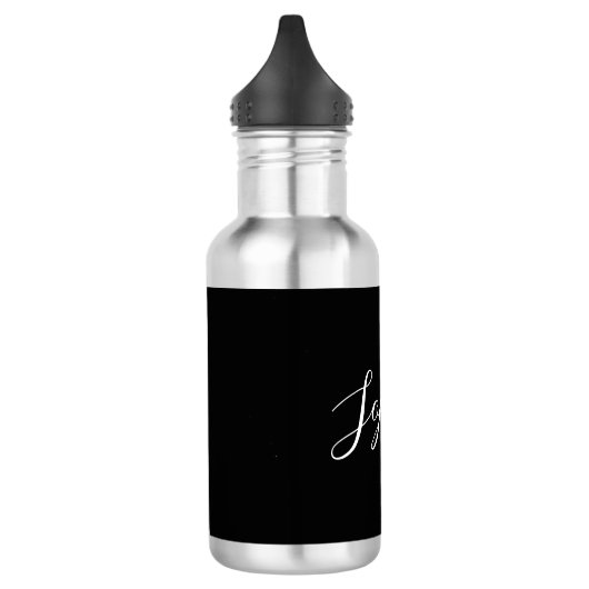 Personalisierter Name Skript Black Wedwater Edelstahlflasche (Links)