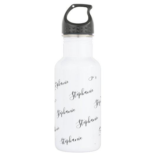 Personalisierter Name Skript Graffiti Water Edelstahlflasche (Vorderseite)