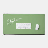 Personalisierter Name Skript Minimalistisch Sage G Schreibtischunterlage (Tastatur & Maus)