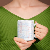 personalisierter Name Skript Schriftart Stil, Typo Kaffeetasse