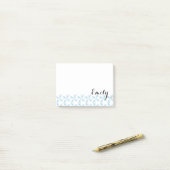 Personalisierter Name Sky Blue Pinwheels Post-it Klebezettel (Auf Schreibtisch)
