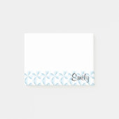 Personalisierter Name Sky Blue Pinwheels Post-it Klebezettel (Vorderseite)