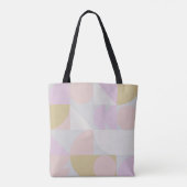 Personalisierter Name Soft Pastel Geometric Chic Tasche (Rückseite)