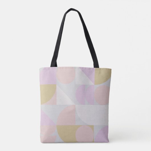 Personalisierter Name Soft Pastel Geometric Chic Tasche (Rückseite)