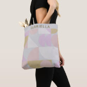 Personalisierter Name Soft Pastel Geometric Chic Tasche (Von Nahem)
