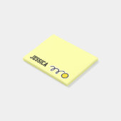 Personalisierter Name Softball Post-it®-Noten Post-it Klebezettel (angewinkelt)