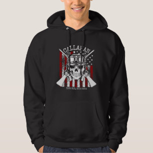 Personalisierter NAME Soldatenschädel mit doppelte Hoodie