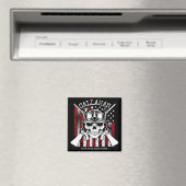 Personalisierter NAME Soldier Skull Duale Guns USA Magnet (In Situ (Geschirrspüler))