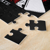 Personalisierter NAME Soldier Skull Duale Guns USA Puzzle (Seite)