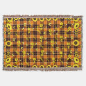 Personalisierter Name Sonnenblume Gemütliche Farm Decke (Vorderseite)