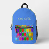 Personalisierter Name Spaß Elegante Farbenfrohe Gl Bedruckter Rucksack (Vorderseite)