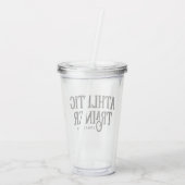 Personalisierter Name Sporttrainer Acryltrinkbecher (Rückseite)