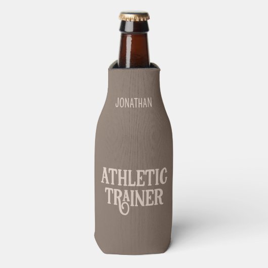 Personalisierter Name Sporttrainer Flaschenkühler (Flaschenvorderseite)