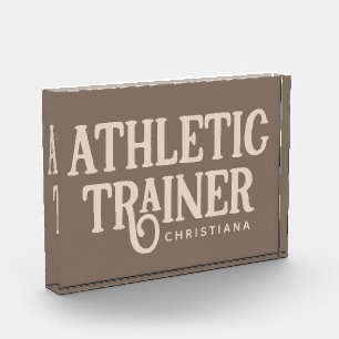 Personalisierter Name Sporttrainer Fotoblock