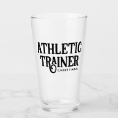 Personalisierter Name Sporttrainer Glas (Vorderseite)