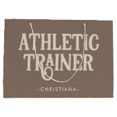 Personalisierter Name Sporttrainer Große Geschenktüte (Rückseite)