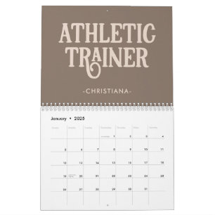 Personalisierter Name Sporttrainer Kalender