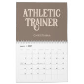 Personalisierter Name Sporttrainer Kalender (Mär 2027)