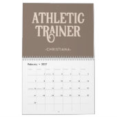 Personalisierter Name Sporttrainer Kalender (Feb 2027)