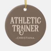 Personalisierter Name Sporttrainer Keramik Ornament (Vorne)