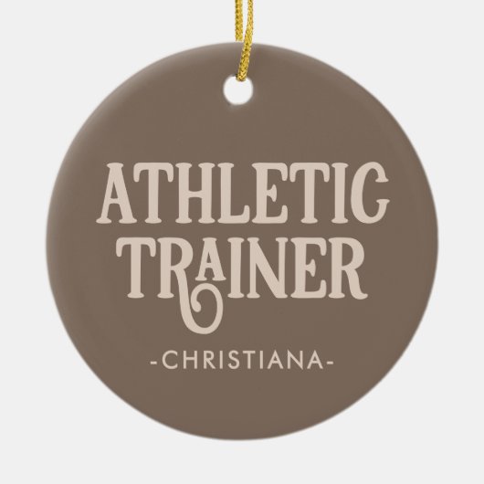 Personalisierter Name Sporttrainer Keramik Ornament (Vorne)