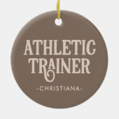 Personalisierter Name Sporttrainer Keramik Ornament (Hinten)