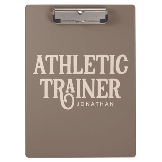 Personalisierter Name Sporttrainer Klemmbrett (Vorderseite)