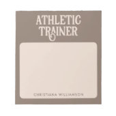 Personalisierter Name Sporttrainer Notizblock (Vorderseite)