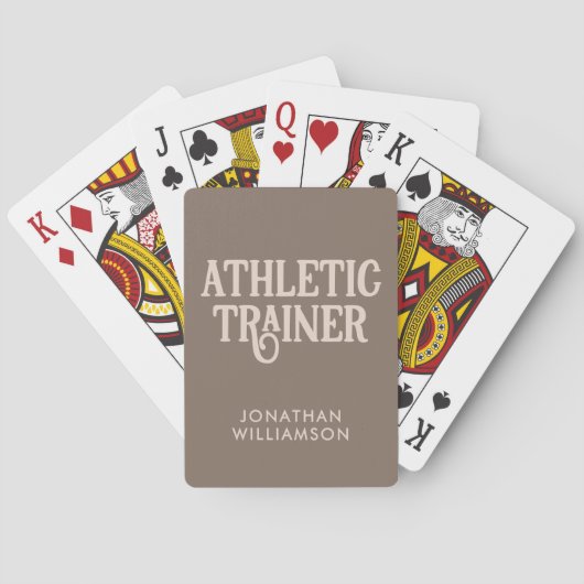 Personalisierter Name Sporttrainer Spielkarten (Rückseite)