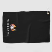 Personalisierter Name Stilvoll Fox and Ball Golfhandtuch (Horizontal)