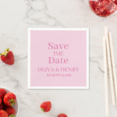 PERSONALISIERTER NAME STILVOLL SAVE THE DATE SERVIETTE (Beispiel)