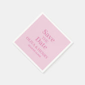 PERSONALISIERTER NAME STILVOLL SAVE THE DATE SERVIETTE (Ecke)