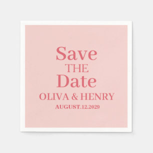 PERSONALISIERTER NAME STILVOLL SAVE THE DATE SERVIETTE