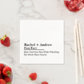 Personalisierter Name Stilvolle Fun Fact White Nap Serviette (Beispiel)