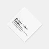 Personalisierter Name Stilvolle Fun Fact White Nap Serviette (Ecke)