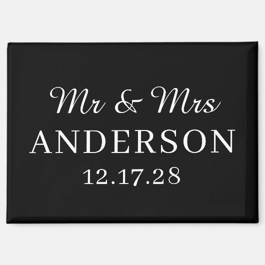 Personalisierter Name Stilvolle moderne minimalist Magnet (Vorderseite)