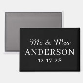 Personalisierter Name Stilvolle moderne minimalist Magnet (Vorderseite/Rückseite)