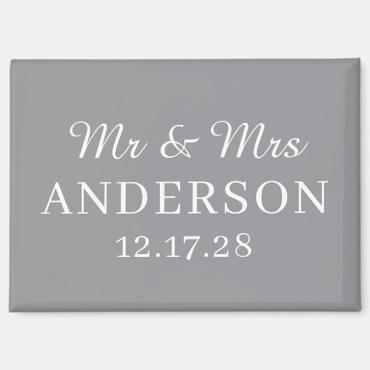 Personalisierter Name Stilvolle moderne minimalist Magnet (Vorderseite)