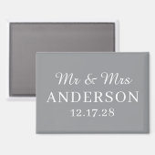 Personalisierter Name Stilvolle moderne minimalist Magnet (Vorderseite/Rückseite)