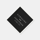 Personalisierter Name Stilvolle moderne Skripthoch Serviette (Ecke)