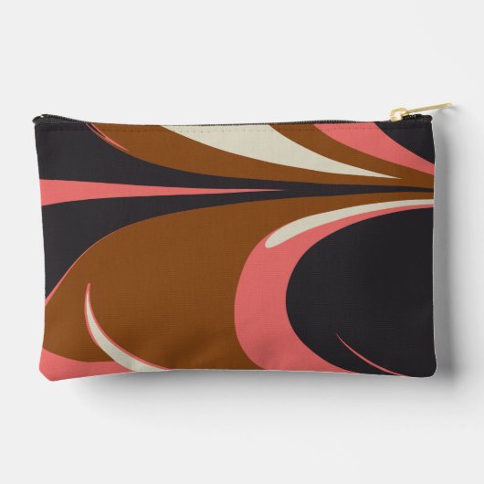 Personalisierter Name Stilvolles Retro Trendy Marb Zubehörtasche (Rückseite)