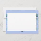 Personalisierter Name Stripe Vielen Dank Feiertagskarte (Rückseite)