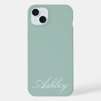 Personalisierter Name Stylisch Modern Elegant Mini iPhone 15 Plus Hülle