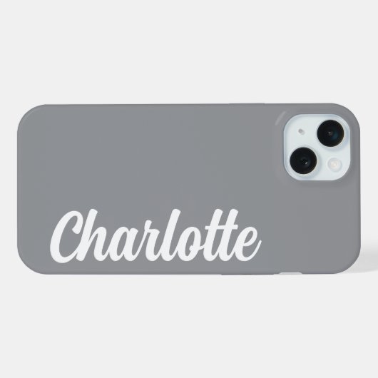 Personalisierter Name Stylisch Modern Minimal Dunk iPhone Hülle (Rückseite (Horizontal))