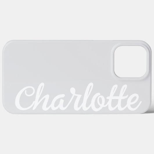 Personalisierter Name Stylisch Modern Minimal Hell Case-Mate iPhone Hülle (Rückseite (Horizontal))
