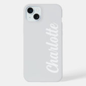 Personalisierter Name Stylisch Modern Minimal Hell iPhone Hülle (Rückseite)